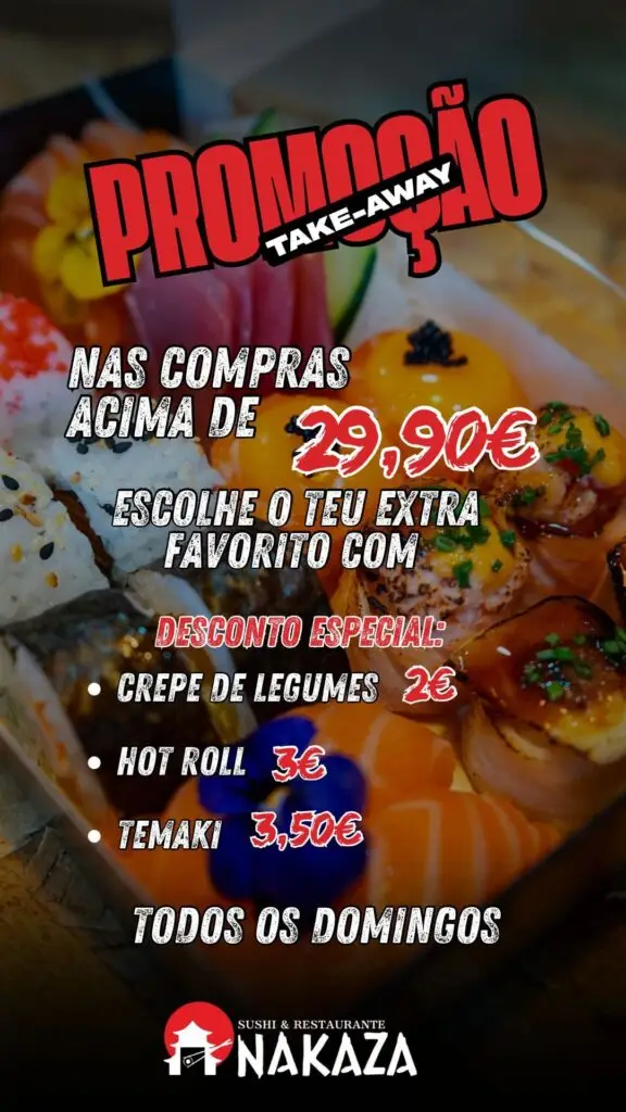 Promoção Sushi Nakaza Vila Nova de Gaia